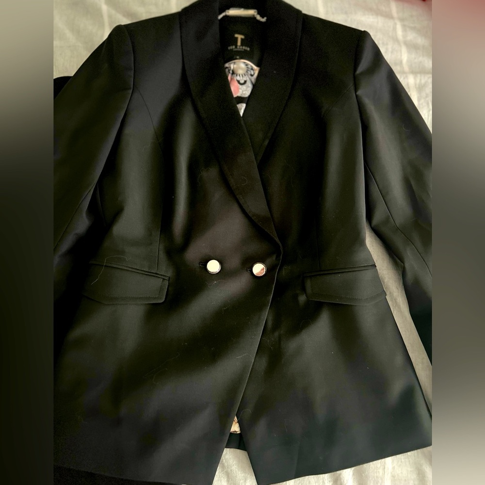 Ted Baker Double Breasted Black Blazer